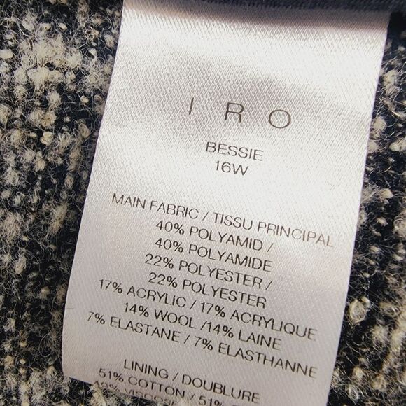 Iro Bessie Melange Zip Front Knit Jacket 36 2 S - Picture 9 of 9